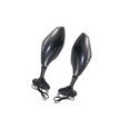 thumbnail image 1 of Espejo Retrovisor Para Motocicleta Luz Cálida Negro Motocicleta Led Intermitente Espejo 2 Uds Vogacara VI008819-02, 1 of 6