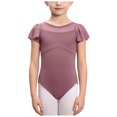 thumbnail image 2 of RFQWOVSR Girls' Flutter Sleeve Ballet Leotard for Dance Practice, 2 of 6