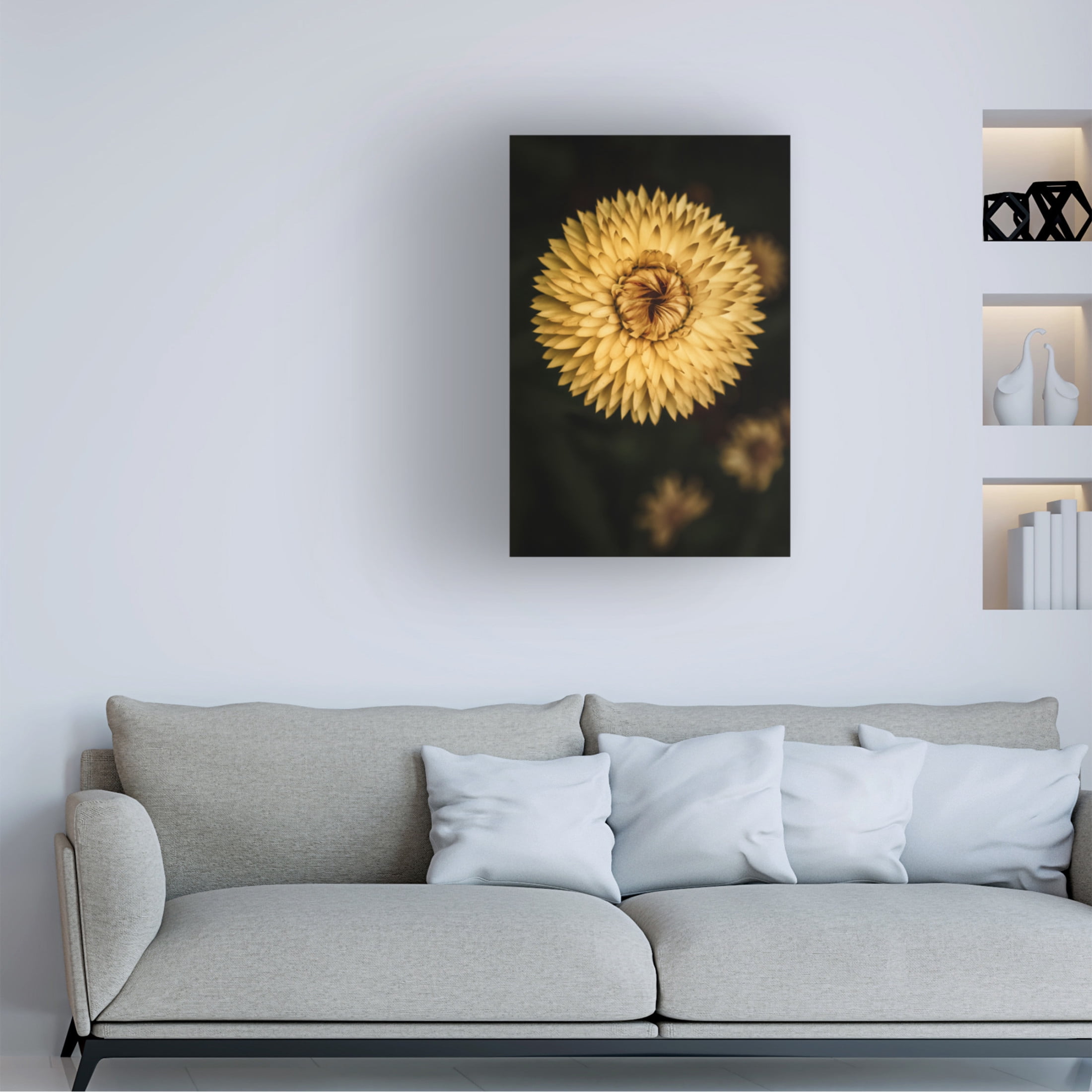 Trademark Fine Art Tim Mossholder Yellow Floral Texture Canvas Wall Art