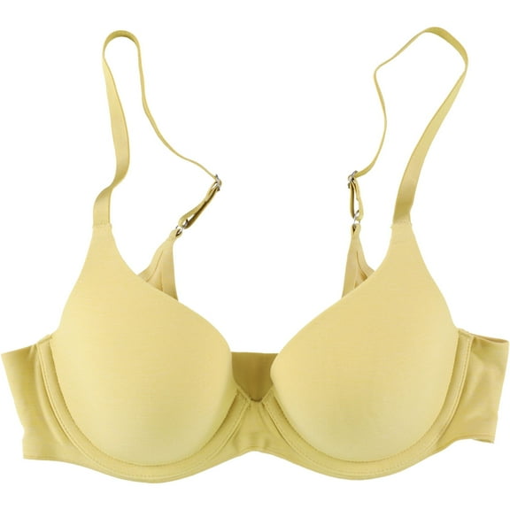 American Eagle Womens Solid Lightly Lined Full Coverage Bra, Yellow, 32B