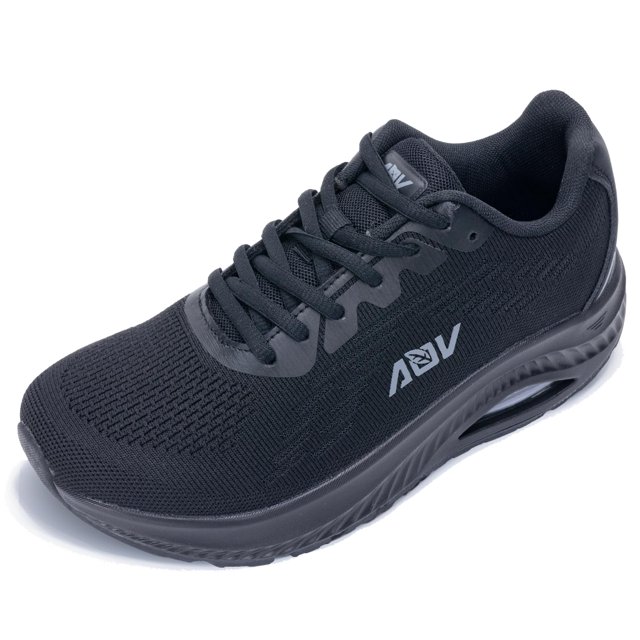 Zapatos AOV con puntera ancha para mujer, soporte para arco, color negro, talla 7.5