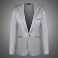 thumbnail image 2 of Ketyyh-chn99 Mens Blazer Suits for Men Men's Suit Jacket One Button Elegant Solid Slim Fit Single Party Blazer Jacket Grey,3XL, 2 of 4