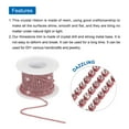 thumbnail image 4 of Uxcell 10 Yard 2mm Crystal Rhinestone Diamond Close Chain Trim for Sewing,Crafts,White Gems Rose Red Base, 4 of 5