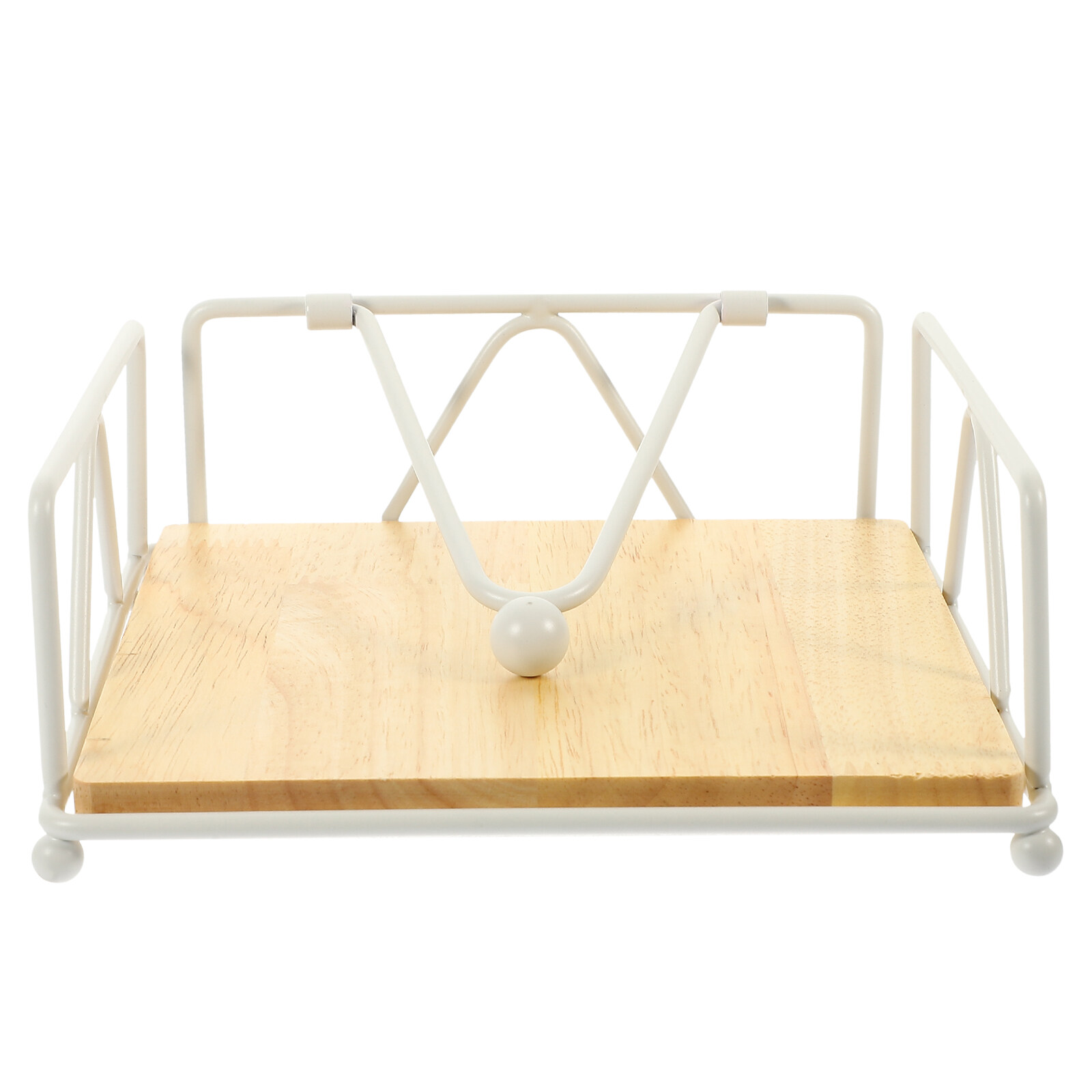 Napkin holder for kitchen Flat Napkin Holder with Wooden Base Napkin