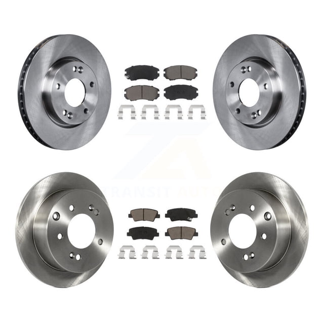 CMX Front Rear Disc Brake Rotors and Ceramic Pads Kit for Car 2010-2011 Kia Soul 2.0L K8C-101482