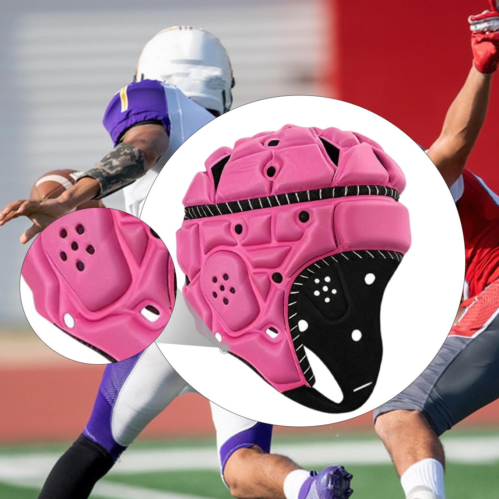Rugby Helmet Protective Headguard Soft Padding High Density Foam Adjustable Fit for Adult Sports Training