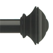 Hometrends Classic Square Curtain Rod Set, Black