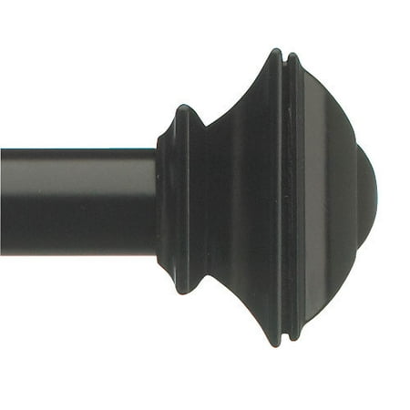 Hometrends Classic Square Curtain Rod Set, Black