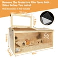 thumbnail image 4 of Wooden Hamster Cage 40"x19.7"x19.7" Indoor Gerbil Cage with Acrylic Viewing Window & Openable Top, Hamster Habitats Enclosure, Small Pet House for Gerbils, Mice, Syrian Hamster, Guinea Pig, 4 of 7