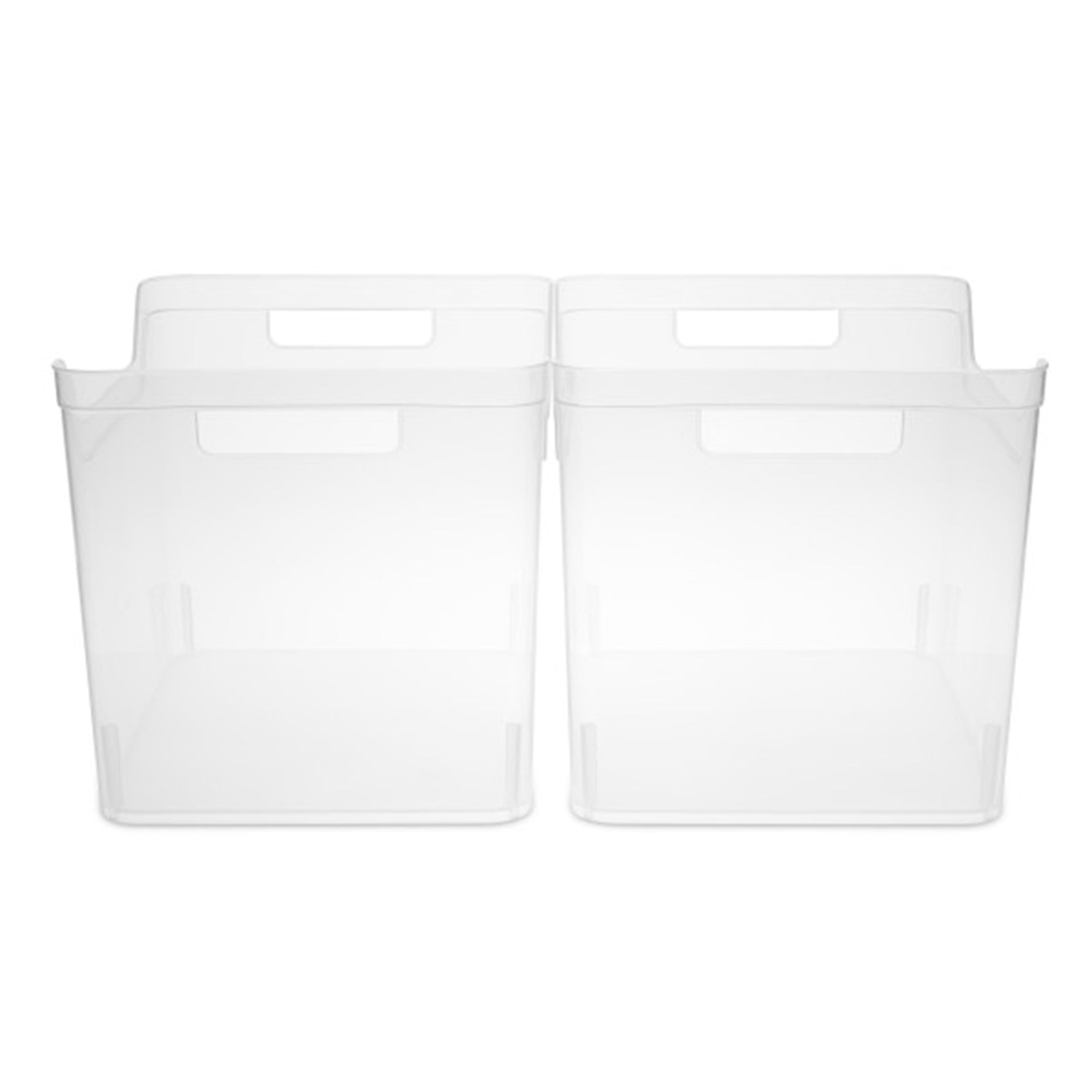 Sterilite Wide Shelf Bin, Clear Plastic Open Storage Containers, Multi-purpose Organizers, 6 Count
