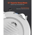 thumbnail image 2 of KFFKFF Meat Slicer Electric Deli Food Slicer 12-inch Professional Meat Cutter, 550W 0-0.3 inch Thickness Blade, Cuts Meat, Cheese, Bread, Silver, 2 of 9