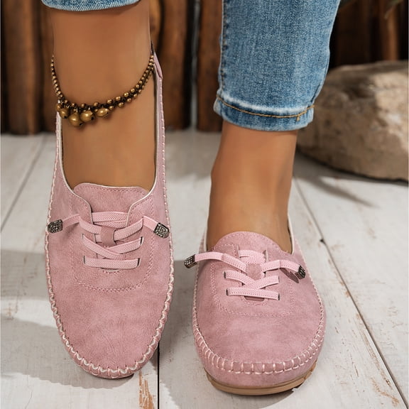 Willtoo Women's Slip on Orthopedic Loafers, Casual Vintage Comfortable Lightweight Anti Slip Walking Flat Shoes