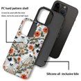 thumbnail image 3 of Case for iPhone 15 Pro, PC Hard Shell & Silicone Inner Bumper, Anti-Scratch Full-Body Cover Shockproof Slim Design -Cute Ghost Floral Halloween, 3 of 5