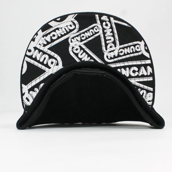 Duncan Yo-Yo Logo Fitted Baseball Cap - New Era Hat with Duncan Logo on Front and Underside of Brim (Black, 7 1/2")
