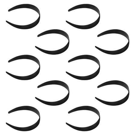 MIPCASE Plastic Hair Bands Plastic Crafts Headband Black 10Pack