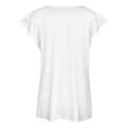 thumbnail image 5 of Little Rivers ( ) Ruffle Short Sleeve T-Shirt Women's V Neck Sexy Printed T Shirt Tops England Devon Shires Bridge, 5 of 5