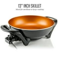 OVENTE 13 inch Electric Wok, Nonstick Coating Skillet, Tempered Glass