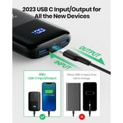 INIU Portable Charger, Smallest 22.5W 10000mAh Fast Charging Power Bank for iPhone & Samsung, Black