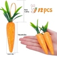 thumbnail image 2 of 12pcs Easter Carrot Hanging Ornaments Easter Decorations for Home Premium Foam Glitter Artificial Carrots for Easter Hanging Decoration 7 In, 2 of 12