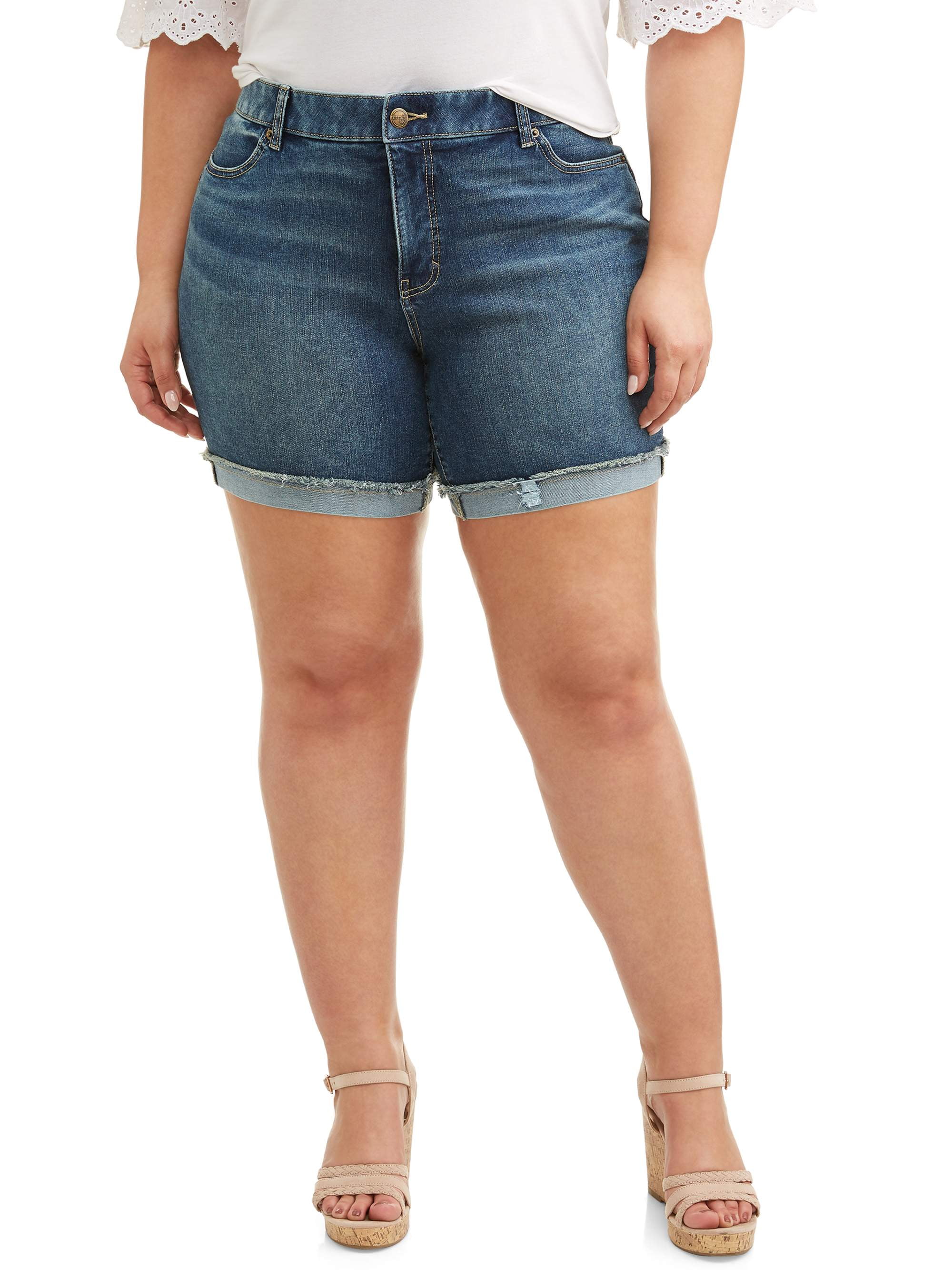 women's 7 inch denim shorts