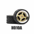 thumbnail image 1 of 1/64 Hot Wheels Carlomo N-Class 2 Detail-up Sets Wheels With Rubber Tires Assembly Rims for Model Car Tomica 4pcs Set N010A, 1 of 6