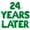Green, variant on Letter Balloons - 24 YEARS LATER 16" Inch Alphabet Letters Foil Mylar Balloon 24th Birthday Party Banner (Blue)