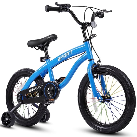 Enjoyrun 16" Kids Bike,Bike for Boys and Girls with Training Wheels,Children's Bicycles for Ages 5–8,Blue
