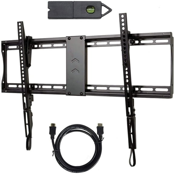 VideoSecu Tilt TV Wall Mount for Most 32" to 85" LCD LED Plasma UHD 3D HDTV Flat Panel Screen Display with Mounting Hole 700x400mm with HDMI Cable BXM