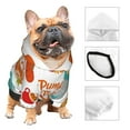 thumbnail image 3 of Goofa Fall Pumpkins Pattern Small Dog Sweater Hoodies Pet Grey Hooded Soft Fleece Sweatshirts with Pocket Fall Winter Puppy Cat Sweaters Warm Clothes-X-Small, 3 of 8