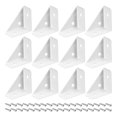 thumbnail image 1 of Paquete de 12 Soportes de Esquina en Ángulo 38x19x38mm con Tornillos (Blanco), 1 of 7