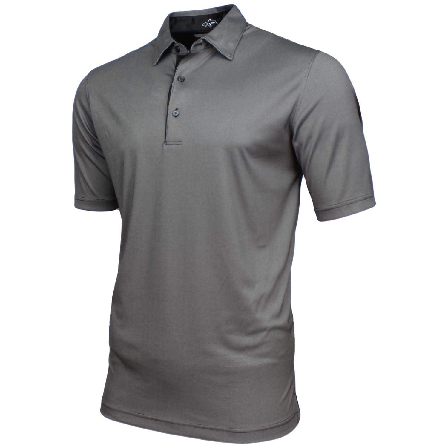 Greg Norman Mens Technical Performance Play Dry Golf Polo (Large, Black ...