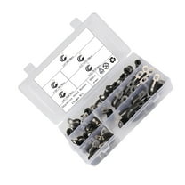 WHAMVOX  50 Pcs Stainless Steel Clamp Clamps Cable Assortment Kit Clips