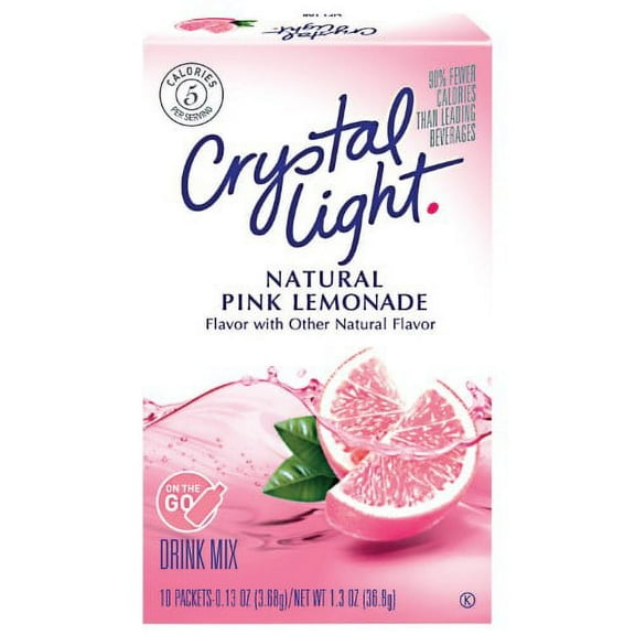 Crystal Light on the Go Pink Lemonade Sugar Free Soft Drink Mix (Pack of 36)