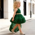 thumbnail image 7 of Zpanxa Girls Summer Dress Kid's Evening Dress Solid Round Neck Sleeveless Casual Dresses Army Green 3 Years, 7 of 7