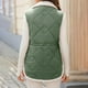 thumbnail image 5 of Chaquetas y abrigos casuales sin mangas y sin capucha para mujer, chalecos de invierno para mujer, chaqueta polar sin mangas, cuello alto con cremallera, abrigo largo cálido con cordón y bolsillos, ro, 5 of 9