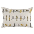 thumbnail image 2 of Yellow Grey Plaid Throw Pillow Cover, Pillowcase Protectors with Zipper, Breathable Decorative Lumbar Pillow Case Cover, Farmhouse Burlap Spring Floral Birds Pillow Shams for Couch Sofa 12x20Inch, 2 of 8
