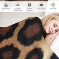 thumbnail image 3 of JEUXUS  Cheetah Sherpa Throw Blanket Leopard Print Plaid Couch | Ultra-Plush Decorative Soft Colorful | Plush Travel Chair Blanket Throws, 3 of 6