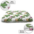 thumbnail image 3 of Cactus Pet Bed, Vases and Pots with Flowers Cartoon Drawing Colorful Summer Plants Design, Chew Resistant Pad for Dogs and Cats Cushion with Removable Cover, 24" x 39", Peach Pink Green, by Ambesonne, 3 of 4