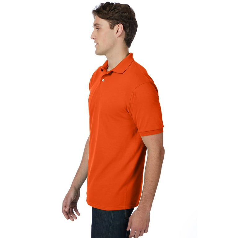 Big and tall store orange polo shirt