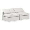 thumbnail image 3 of Meridian Furniture Indulge 70" Vegan Leather Modular Sofa in Cream, 3 of 8