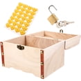 thumbnail image 4 of 1Pc Wooden Coin Case Change Case Wood Coin Box Piggy Bank for Kids Children, 4 of 9