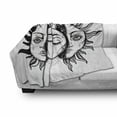 thumbnail image 3 of Moon Soft Flannel Fleece Throw Blanket, Monochrome Sun and Moon Pattern Oriental Image Culture Inspired Design Print, Cozy Plush for Indoor and Outdoor Use, 50" x 70", Black White, by Ambesonne, 3 of 6