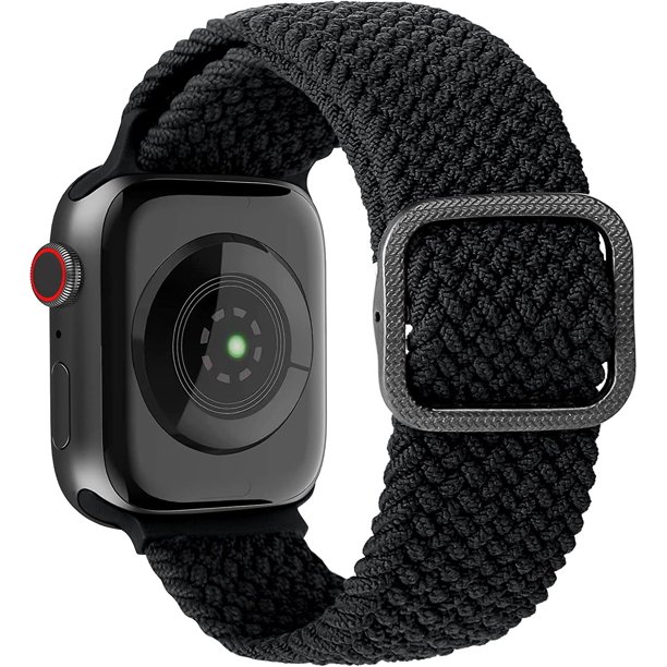 Bandas elásticas de nailon compatibles con Apple Watch de 38 mm, 40 mm, 41 mm, 42 mm, 44 mm y 45 mm, pulseras deportivas elásticas ajustables para mujeres y hombres para la serie Iwatch