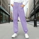 thumbnail image 4 of Cowsor Kids Solid Color Sweatpants Casual Elastic Waist Joggers Pants Comfort Loose Fit Athletic Pants Running Trousers, 4 of 7