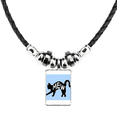 thumbnail image 1 of y Cat Meow Necklace Jewelry Torque Leather Rope Pendant, 1 of 3
