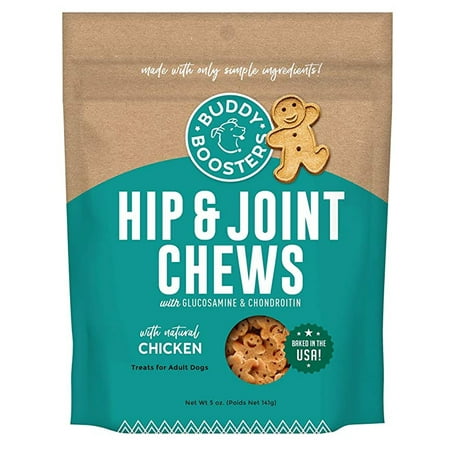 Buddy Biscuits Boosters Dog Treats, Hip & Joint Soft Chews with Glucosamine & Chondroiton - Chicken - 5 oz. Pouch