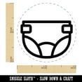 thumbnail image 2 of Baby Diaper Self-Inking Rubber Stamp Ink Stamper - Brown Ink - Mini 1/2 Inch, 2 of 7