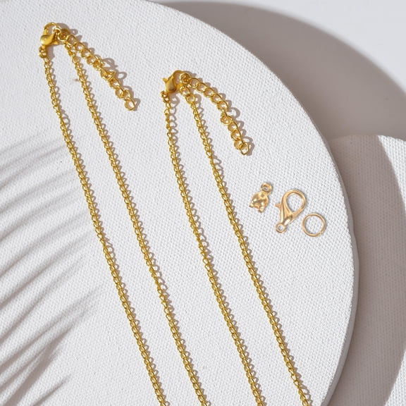 WRITWAA DIY Jewelry Accessories Set Assorted Color Alloy Findings for Necklace Bracelet 1Set