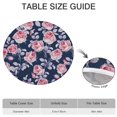 thumbnail image 6 of Pioneer Flower Floral Print Pattern Round Fitted Tablecloth with Elastic Edge,Dining Table Cover Waterproof,Outdoor Round Tablecloth for Camping,Dining,Indoor and Outdoor, 6 of 7