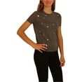 thumbnail image 2 of Aeropostale Womens Star Pajama Sleep T-shirt, Grey, Juniors, Medium, 2 of 5